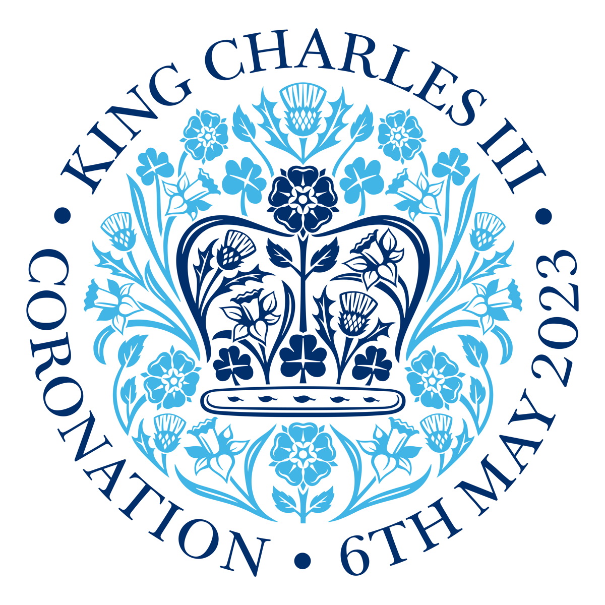 Coronation Logo - two tone blue